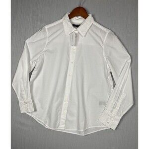 Banana Republic Factory Button Down Shirt Women’s M White Cotton Classic Preppy